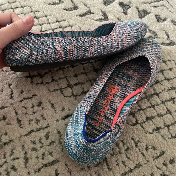 Rothy’s the flat turquoise melange flats size 8.5 - Picture 3 of 4